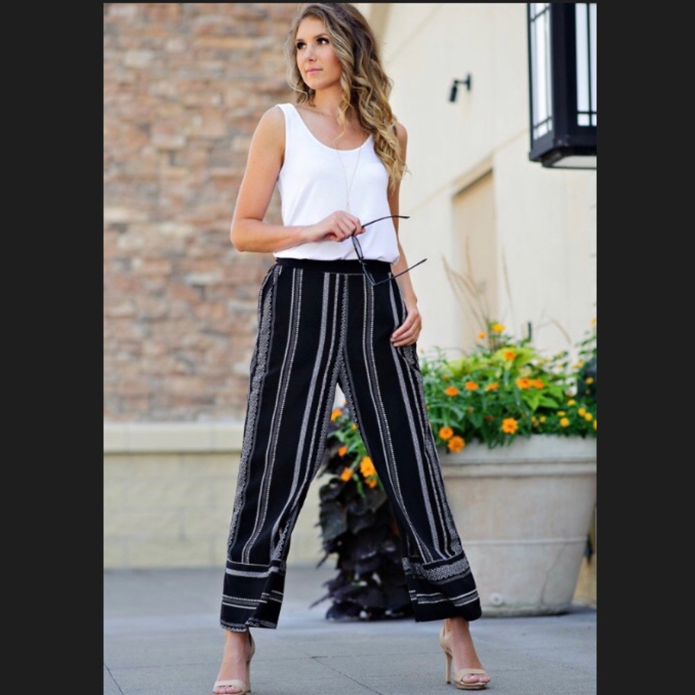 BOHO WIDE-LEG PANTS
